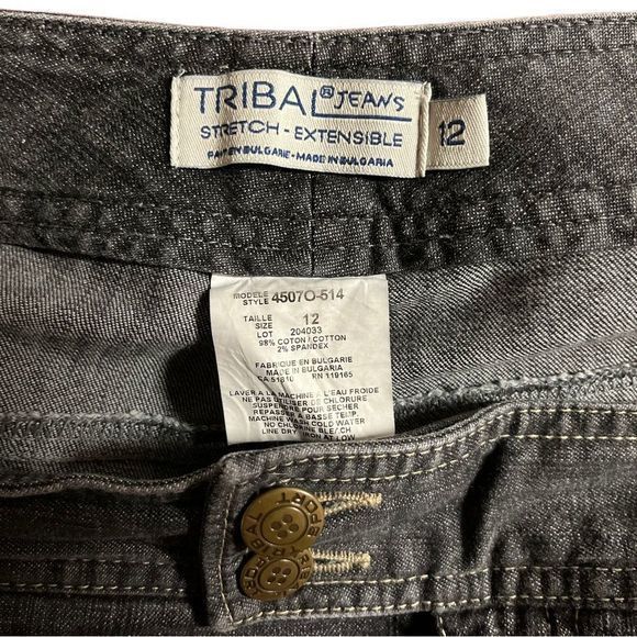 Womens Tribal stretch jean capris size 12 - Picture 3 of 7